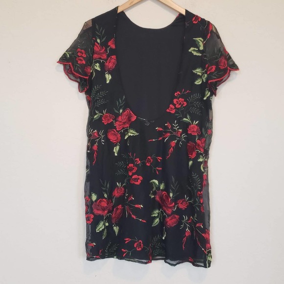 Show Me Your MuMu Black Floral Mini Dress - Picture 3 of 8